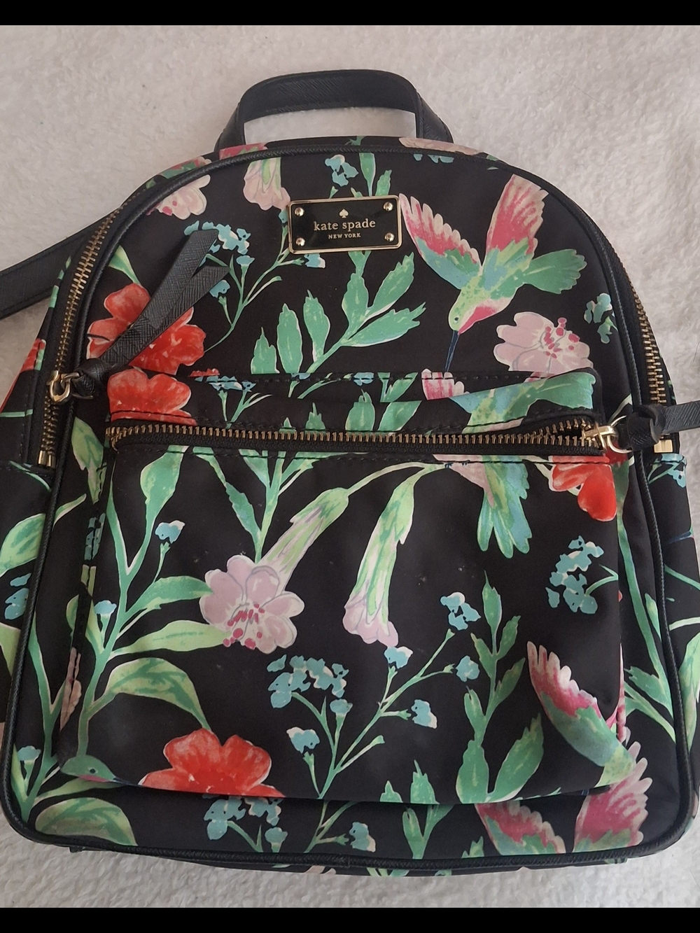 kate spade Black Floral Backpack